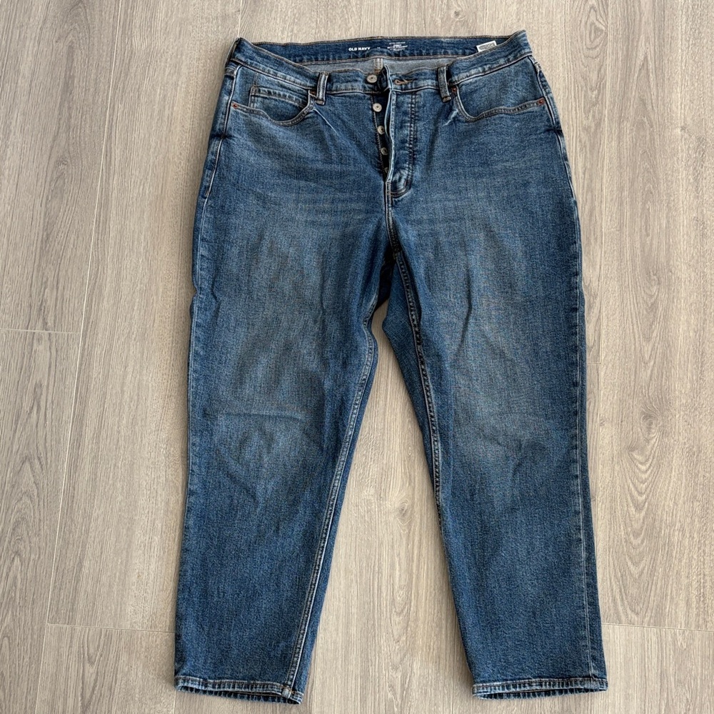 Old Navy Women’s high rise, straight leg denim
